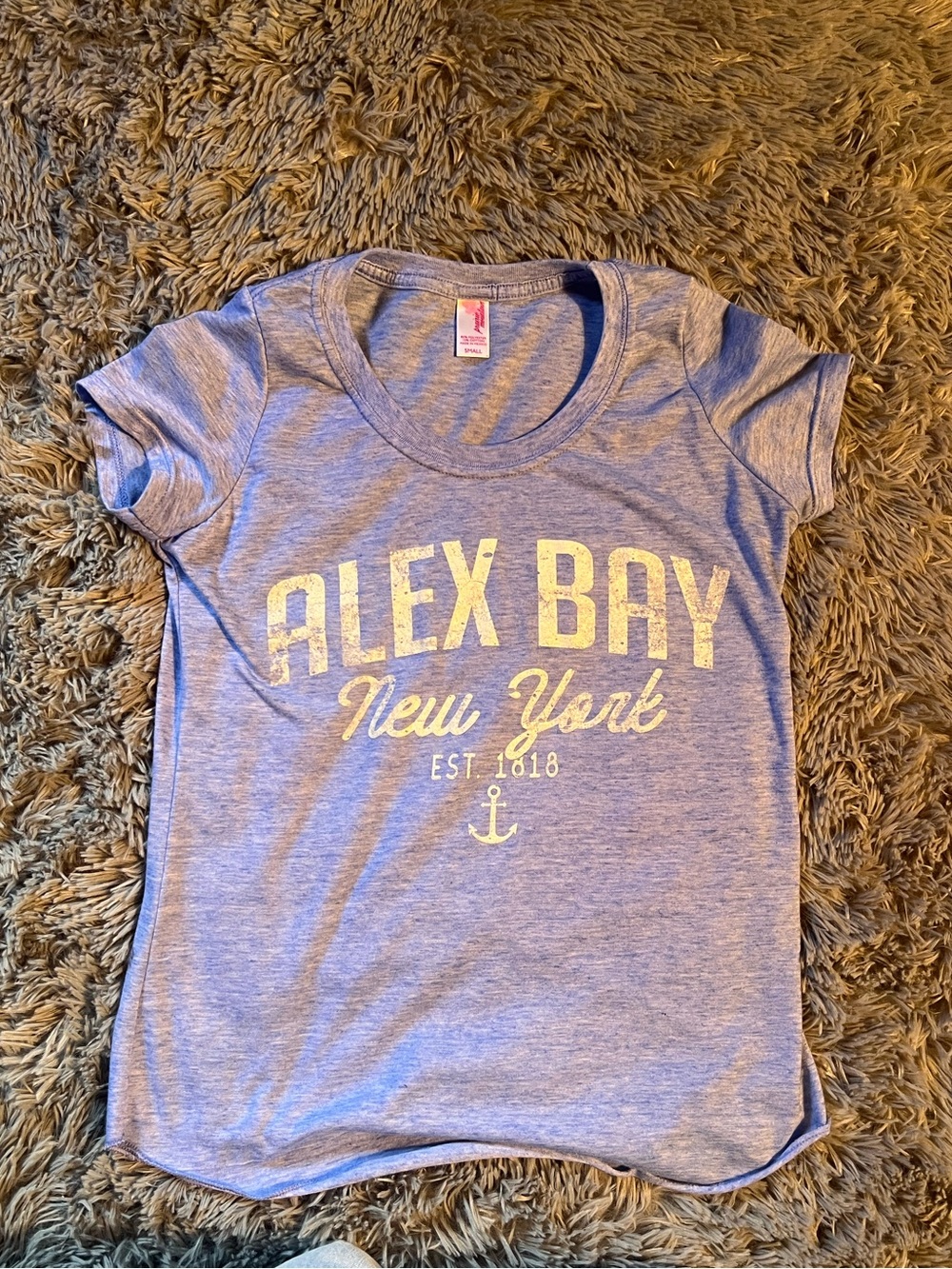 Alex Bay Girls' Heather Purple Graphic Tee